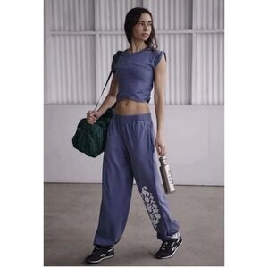 FP‎ Movement Hot Shot Logo Crossover 2 Piece Set Blue Indigo medium   NWT Active